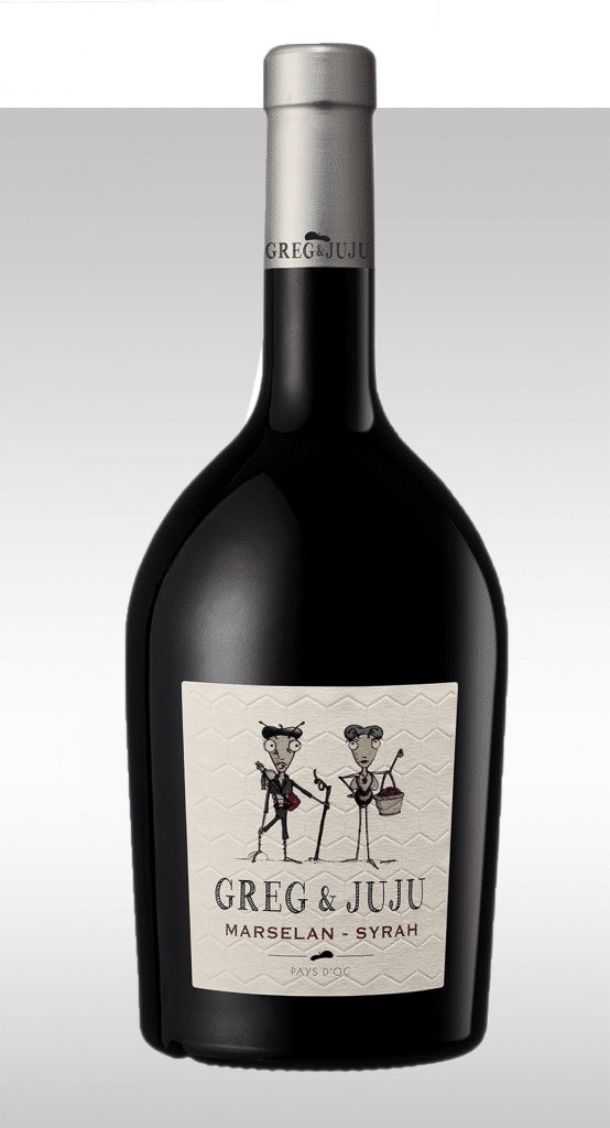 Weinflasche: Sorte: Greg & JuJu Marselan Syrah Rot